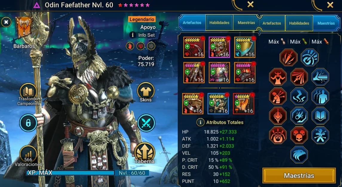 Equipo de Odin