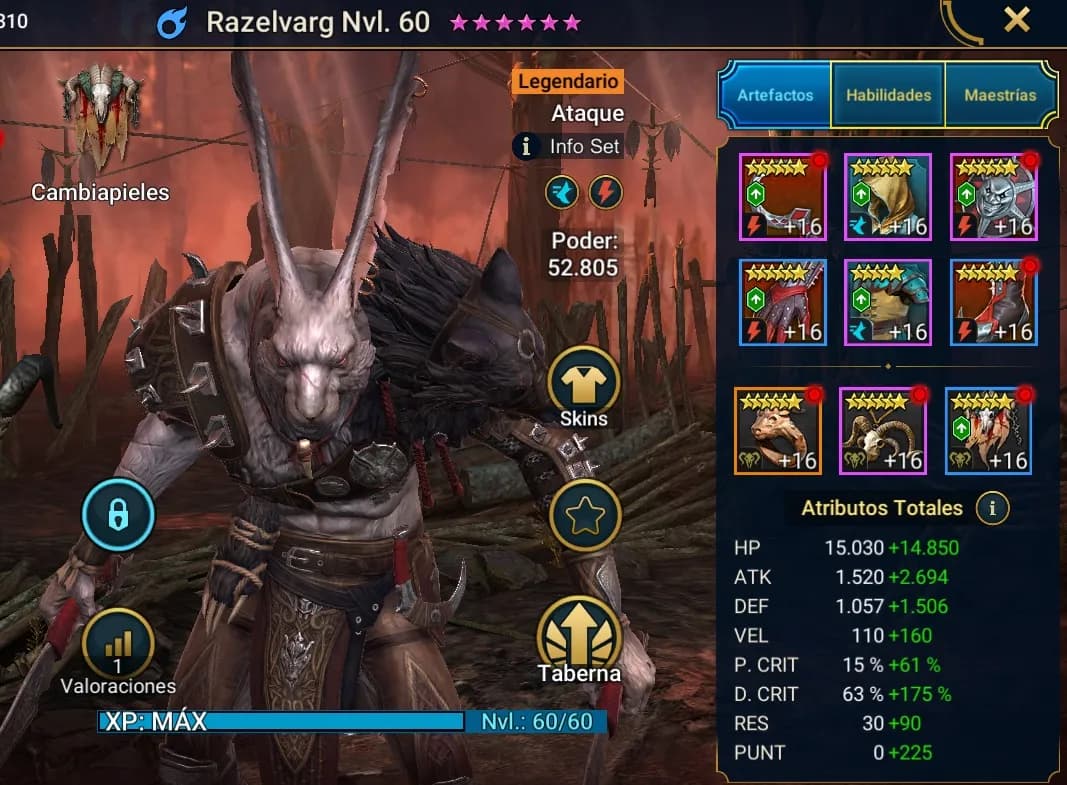 Equipo de Razelvarg