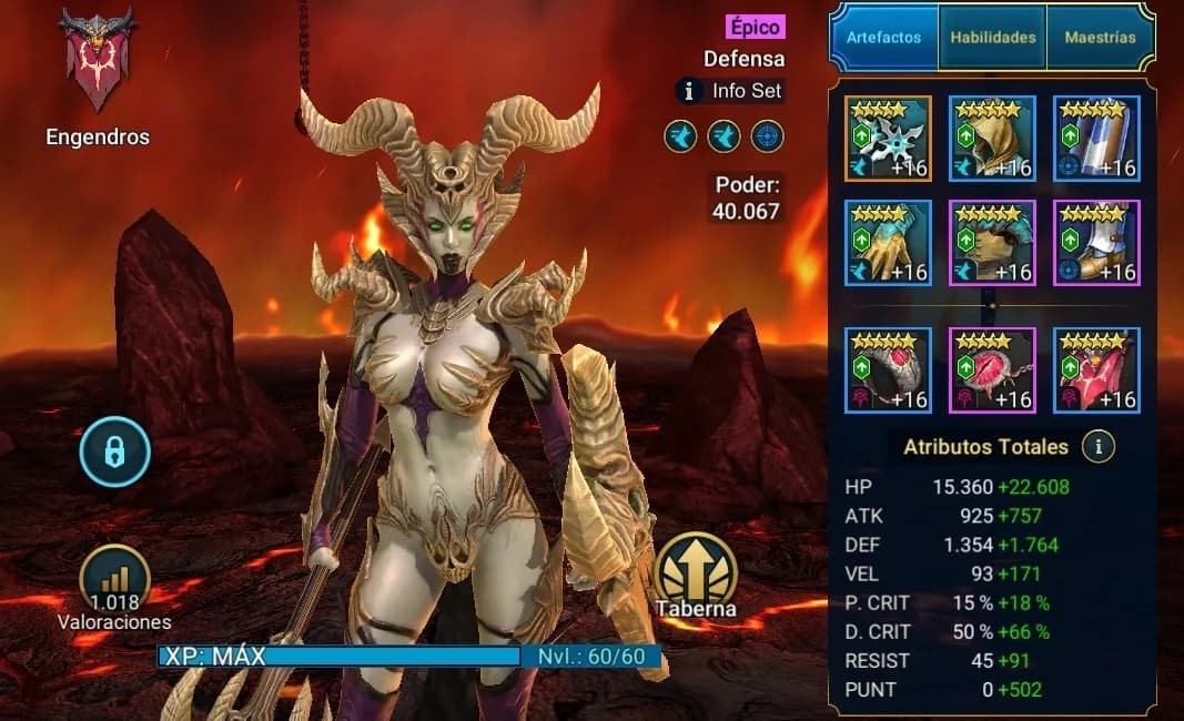 Equipo Hechicera de Umbra