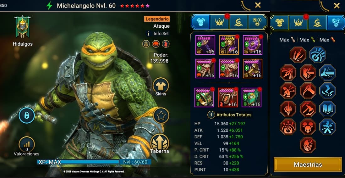 Equipo de Michelangelo