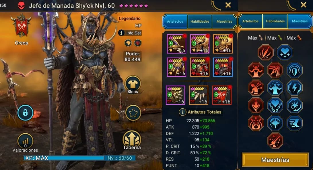 Equipo del lider de manada Shyek