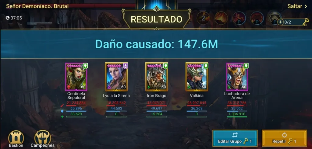 Setup Contraataque con Valkiria