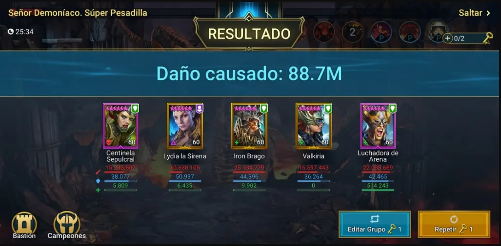 Setup Contraataque con Valkiria